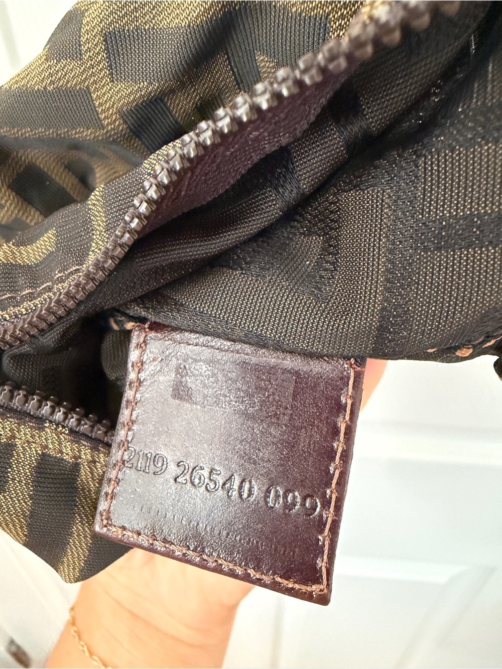 Fendi Brown and Dark Brown FF Monogram Bag - Picture 7 of 8
